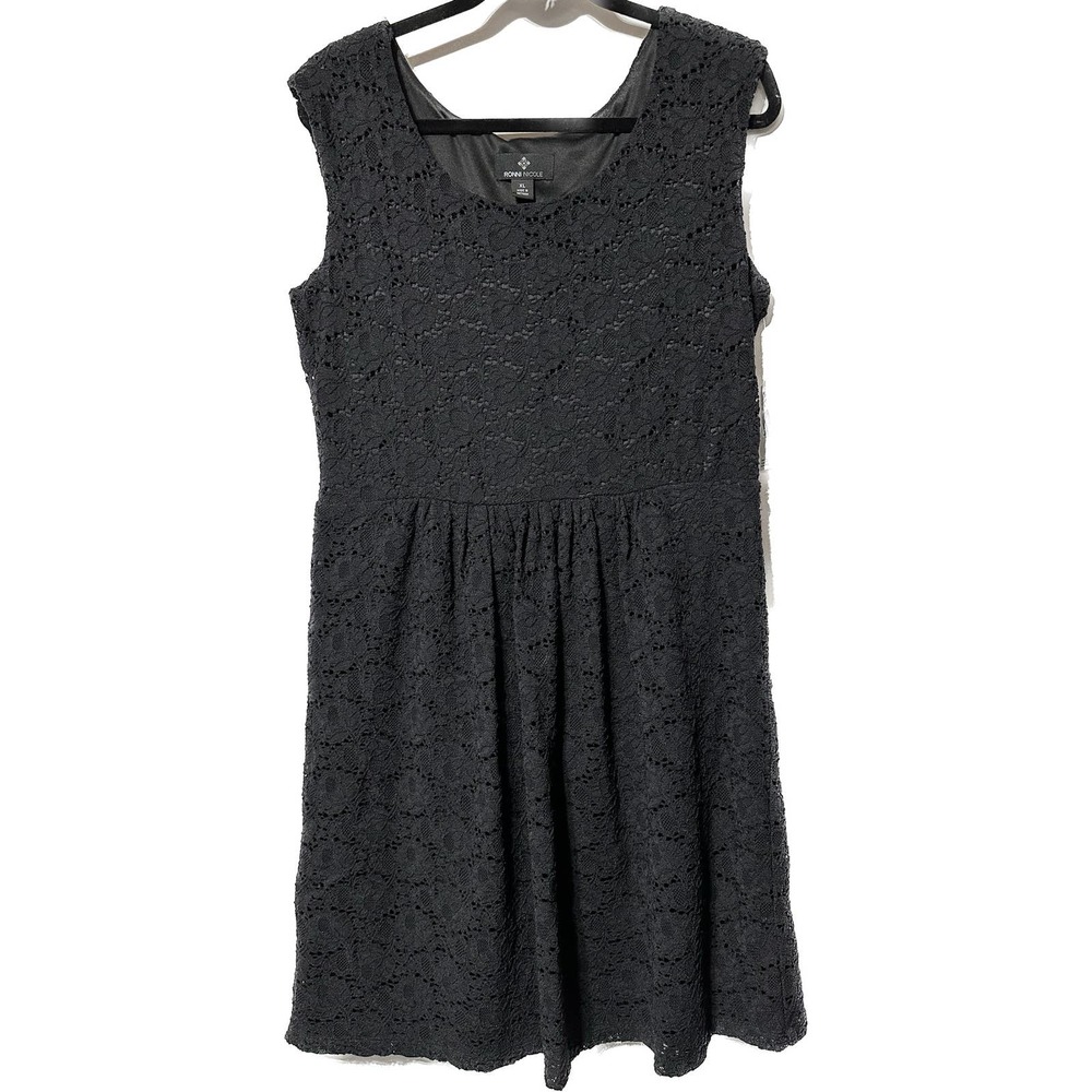 Ronni Nicole‎ black lace dress NWT size XL